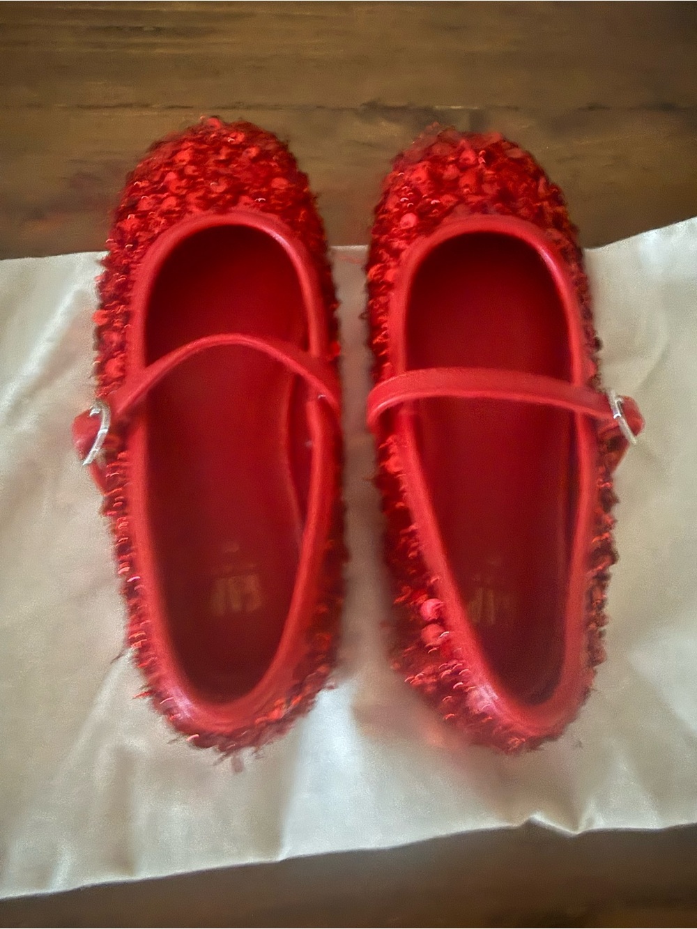 GAP Red Sequin Mary Jane Party Shoes- worn once (inside)